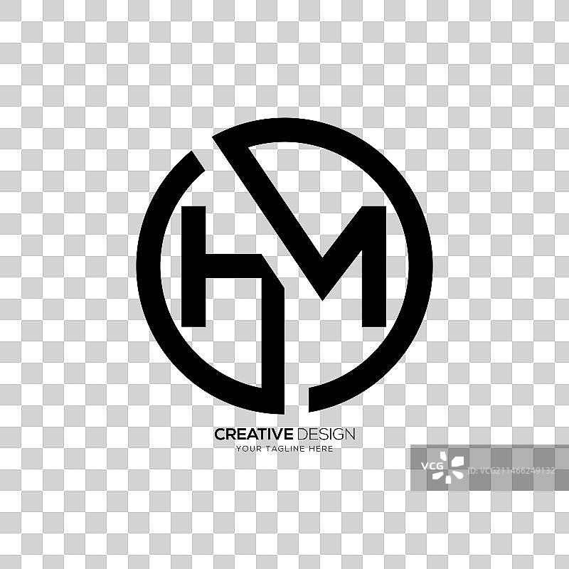 字母HM圆形设计现代图片素材