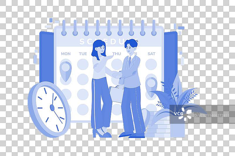 白色背景上的商务会议预约概念图片素材