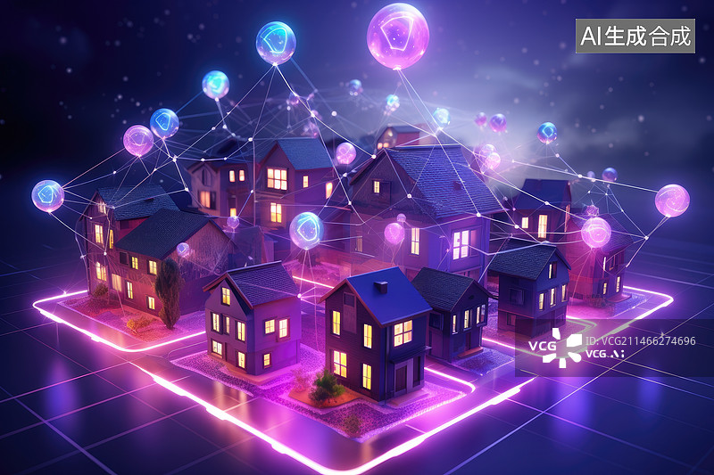 【AI数字艺术】房产投资与信息化图片素材