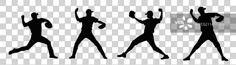 棒球投手投掷曲线球图片素材