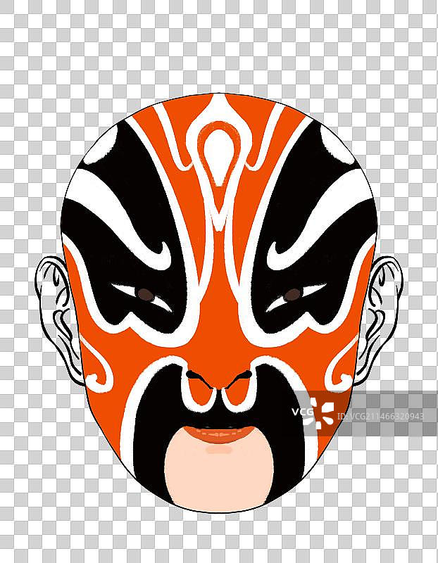 京剧脸谱装饰图案插画免抠元素图片素材