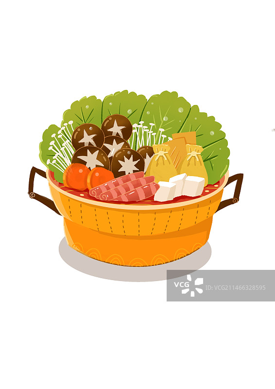 火锅鲜菇锅牛肉卷金针菇图片素材