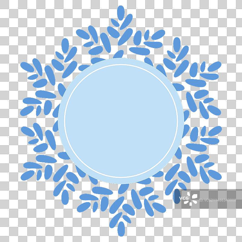 圆形圣诞冬季装饰雪花图片素材