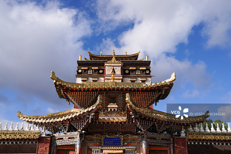 甘肃省 甘肃省甘南藏族自治州 合作市 米拉日巴佛阁图片素材