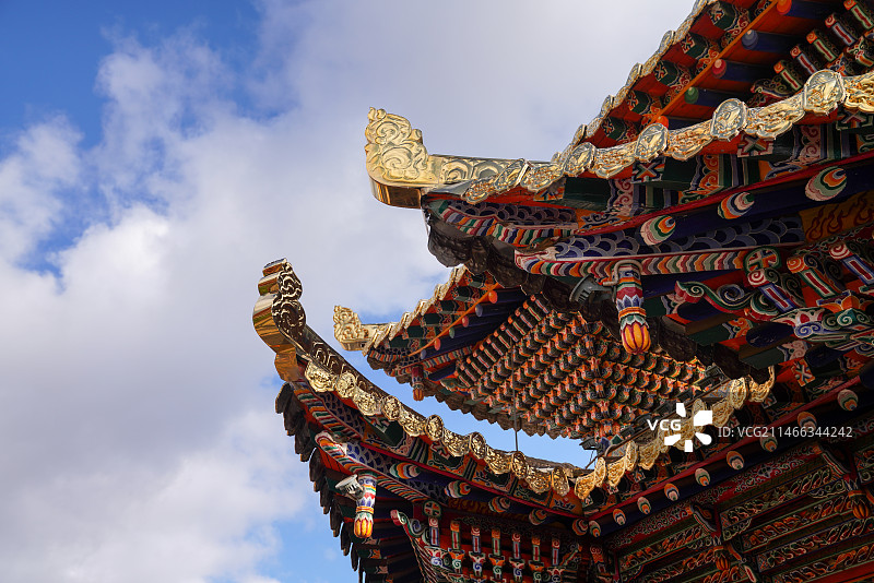 甘肃省 甘肃省甘南藏族自治州 合作市 米拉日巴佛阁图片素材