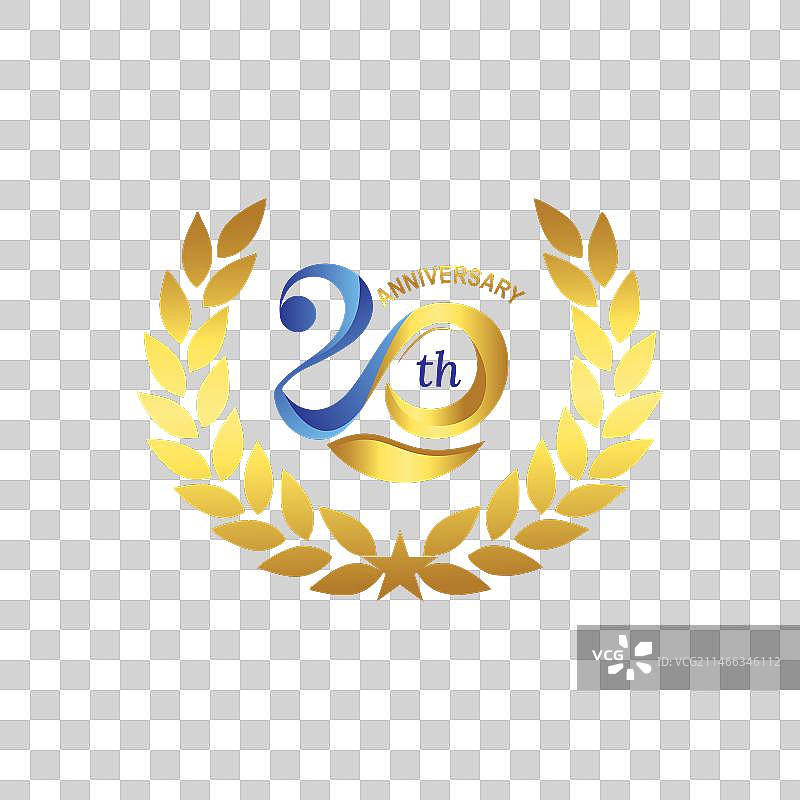 20周年纪念标志设计模板图片素材