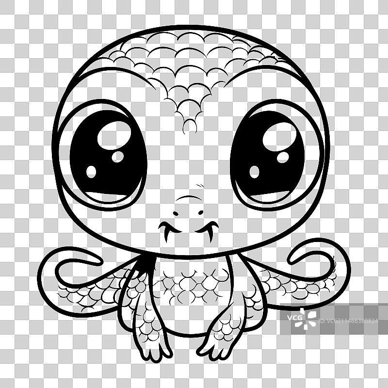 可爱的小章鱼填色书素材图片素材