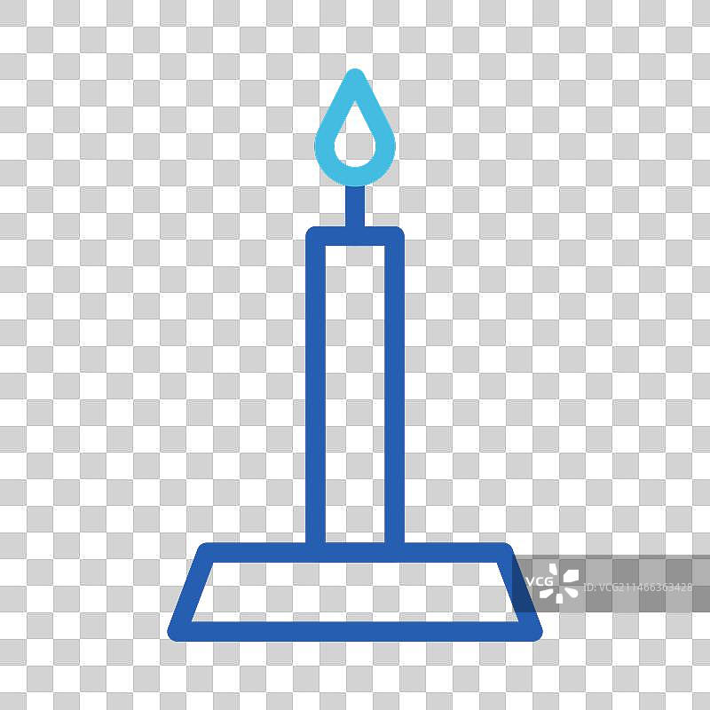 蓝双色复活节蜡烛图标图片素材