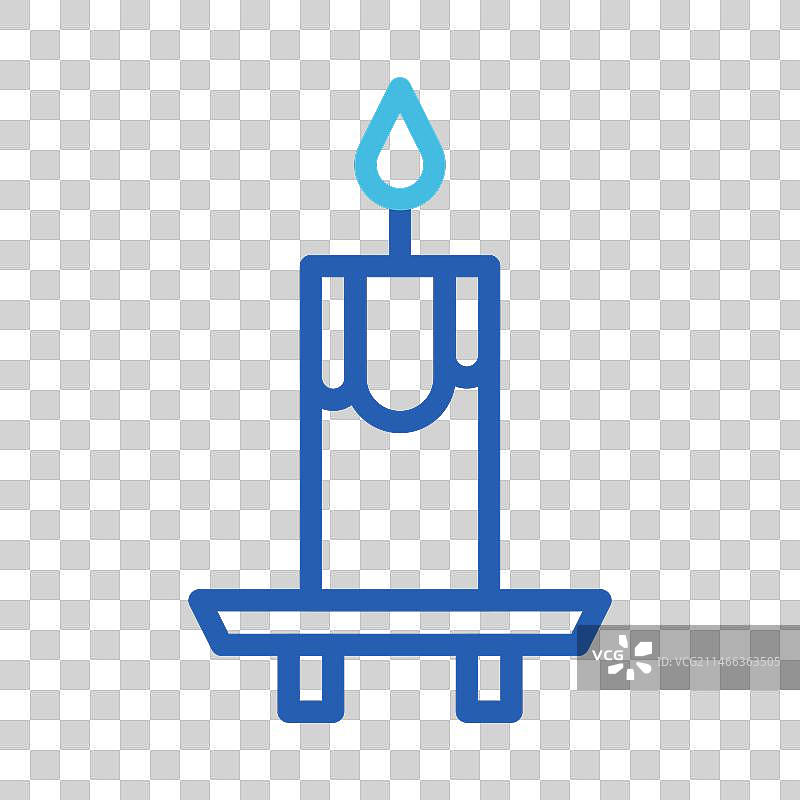 蓝双色复活节蜡烛图标图片素材