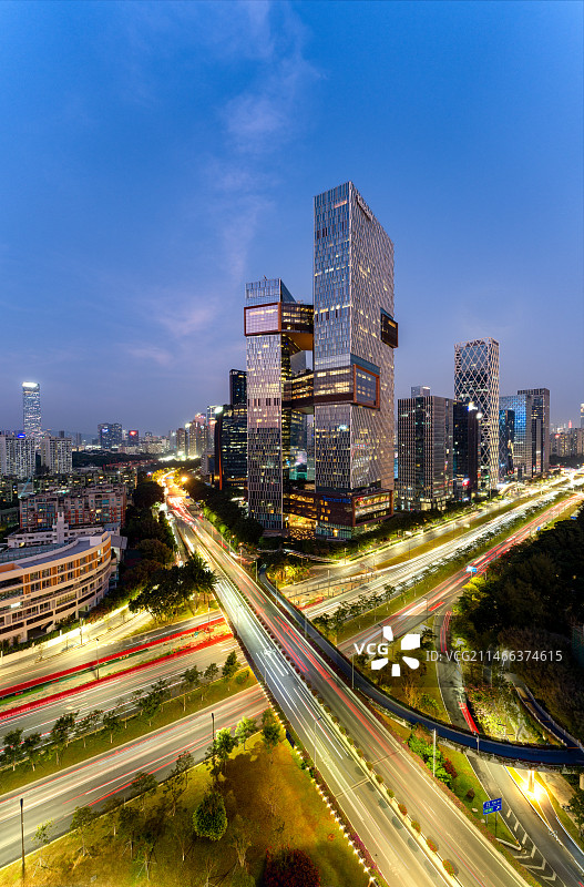 腾讯滨海大厦蓝天调城市风光图片素材