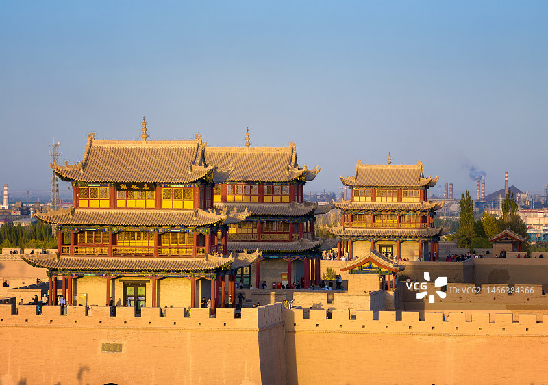 甘肃省嘉峪关市嘉峪关关城图片素材