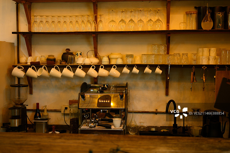 咖啡馆里的室内空间图片素材