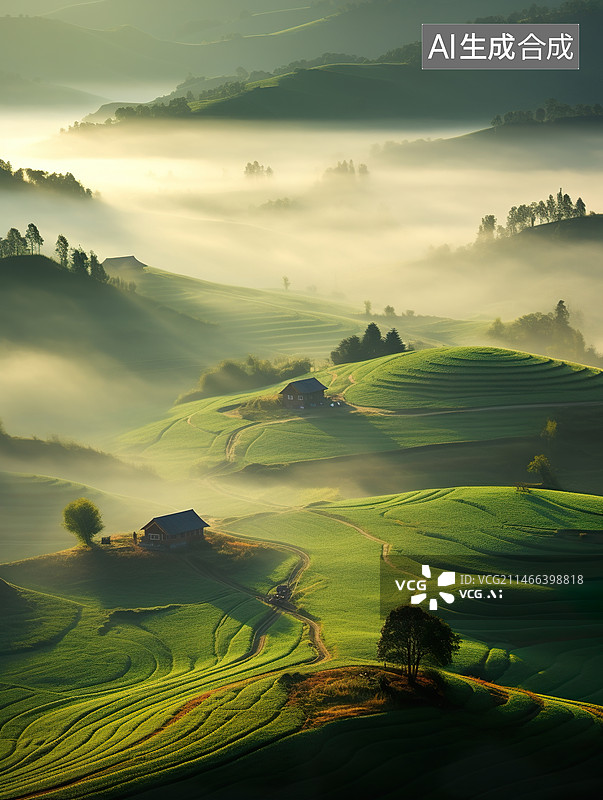 【AI数字艺术】二十四节气霜降插画图片素材