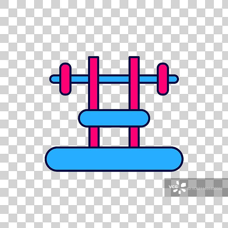 带倒钩的长凳轮廓图标图片素材