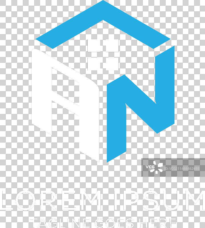 抽象房屋字母组合标志图片素材