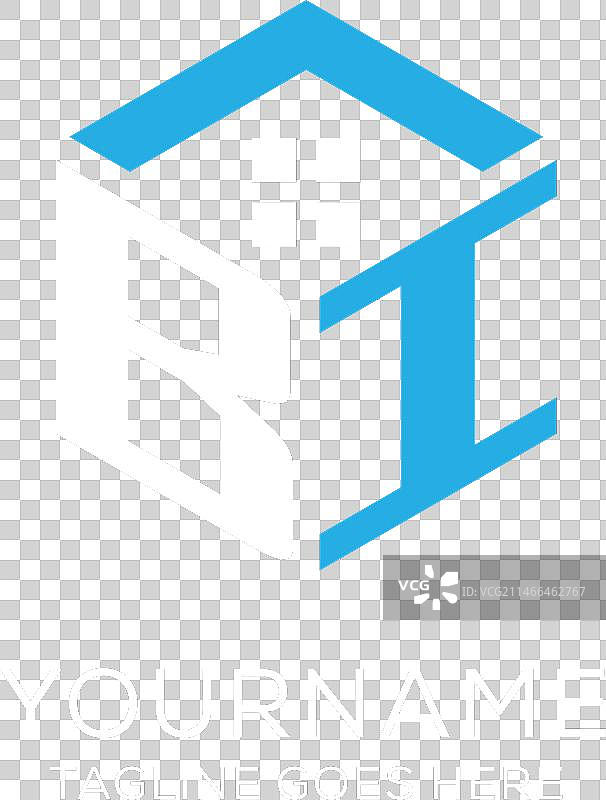 BI字母组合抽象房屋标志图片素材