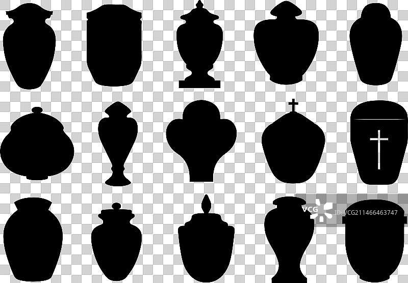 不同殡葬骨灰盒合集图片素材