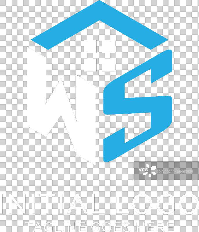 带有抽象房屋的logo设计图片素材