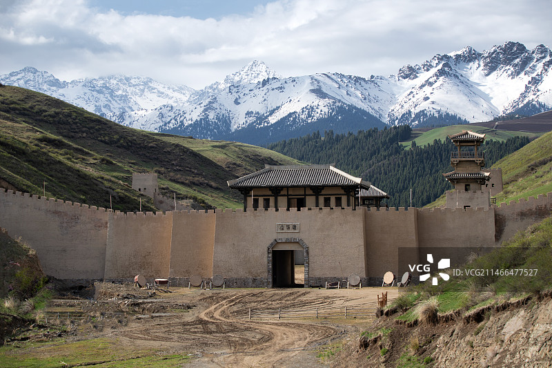 新疆江布拉克疏勒城遗址图片素材