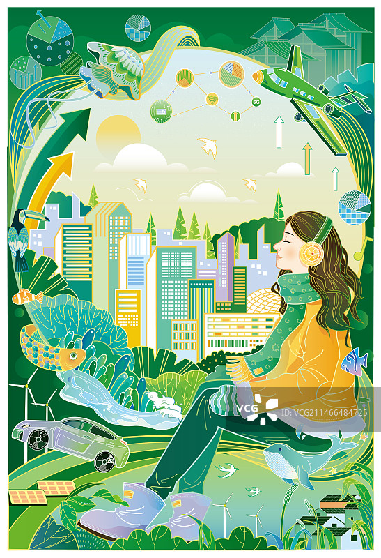 绿色美好生活图片素材