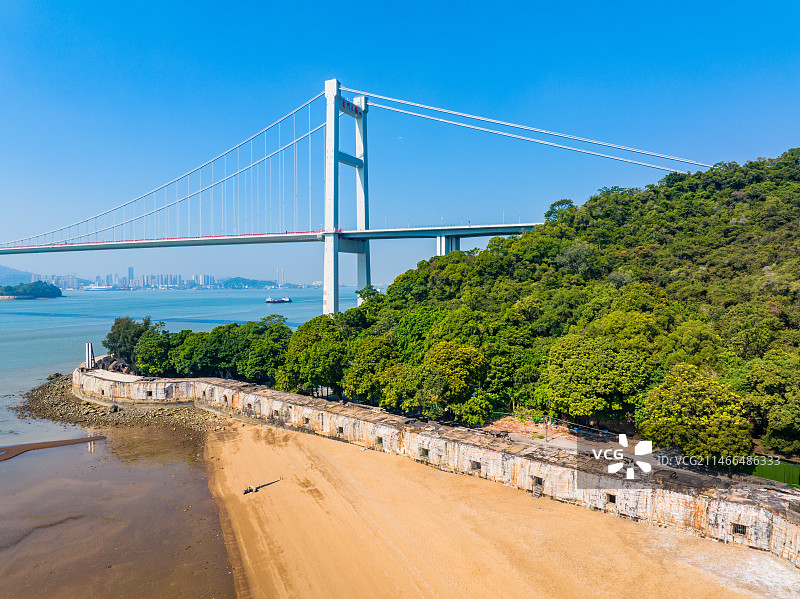 虎门炮台 广东东莞 虎门大桥图片素材