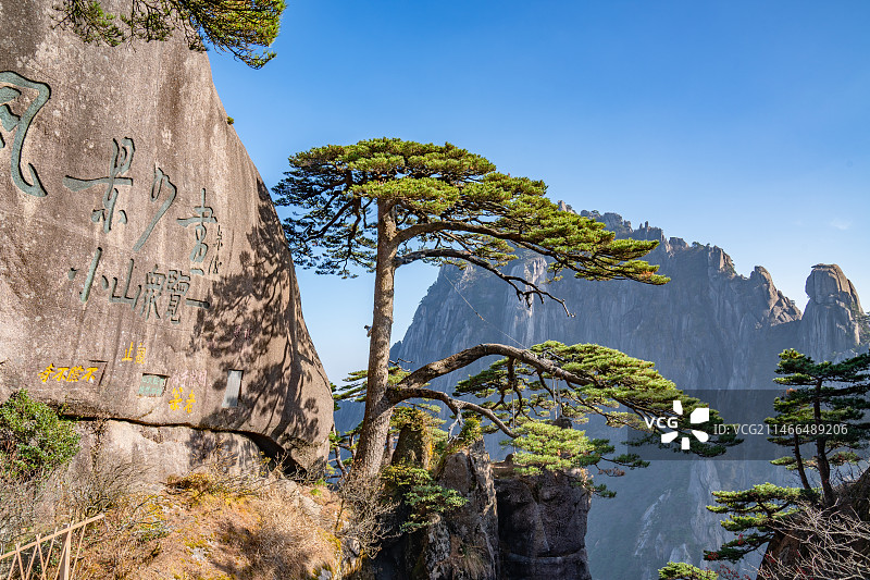 黄山迎客松图片素材