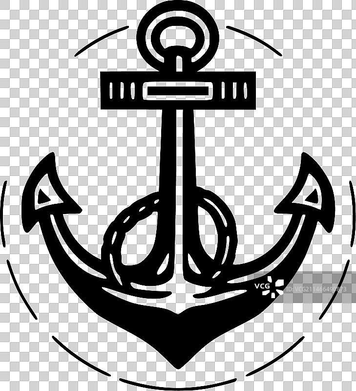 锚标志高质量Logo T恤设计图片素材