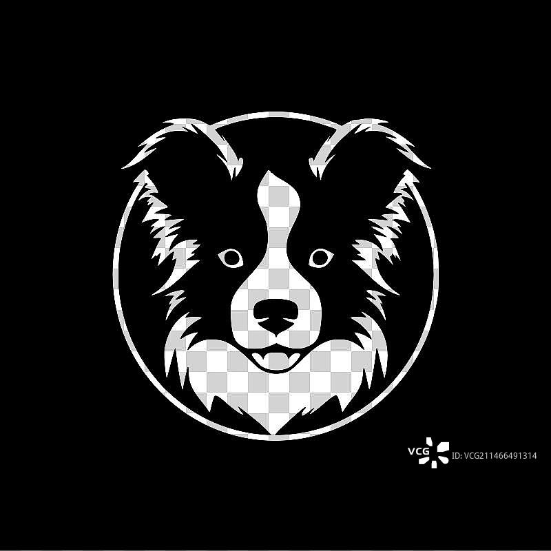 狗-极简主义和扁平的标志图片素材