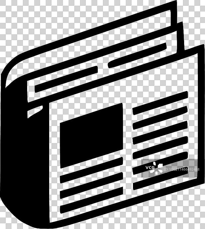 黑白报纸图标图片素材