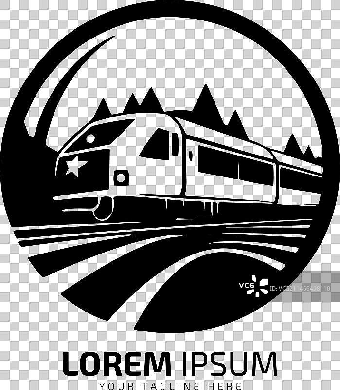 极简抽象的火车电车标志图片素材