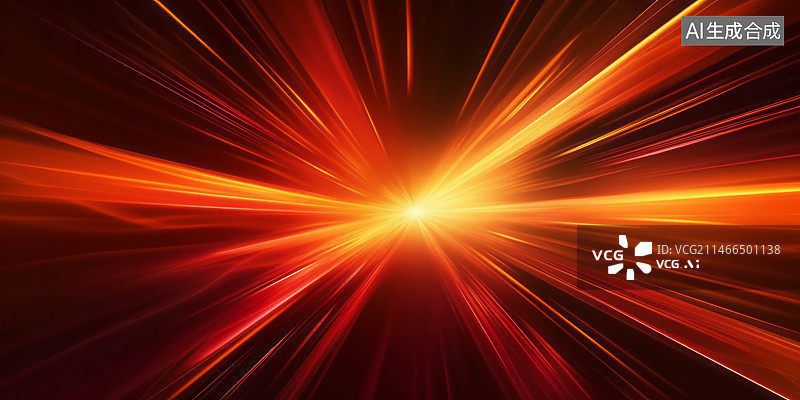【AI数字艺术】红色放射状光线科技背景图片素材