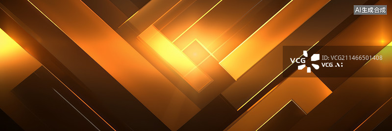 【AI数字艺术】金色长方体三维图形抽象背景图片素材