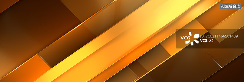 【AI数字艺术】金色长方体三维图形抽象背景图片素材