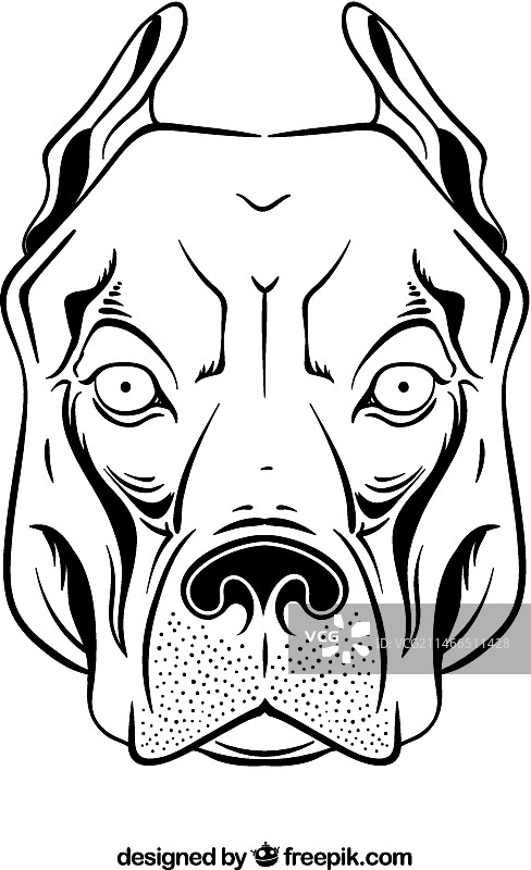 比特犬头像图标矢量图图片素材