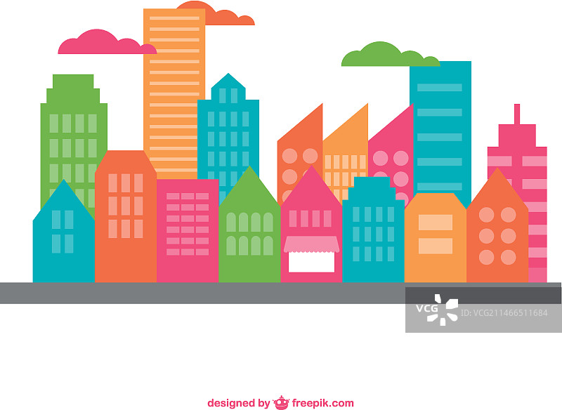 彩色建筑图片素材