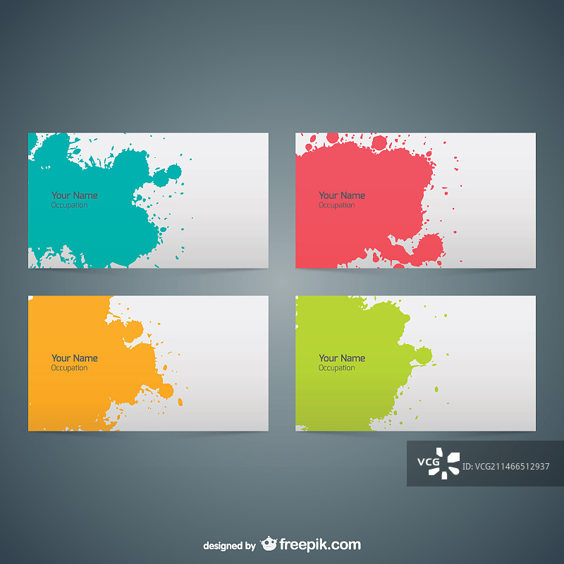 油漆飞溅名片图片素材