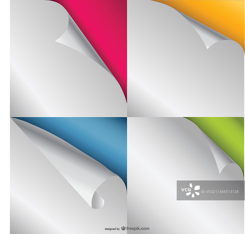 卷曲的页面合集图片素材