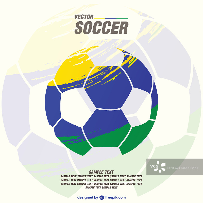 带有巴西颜色的足球图片素材