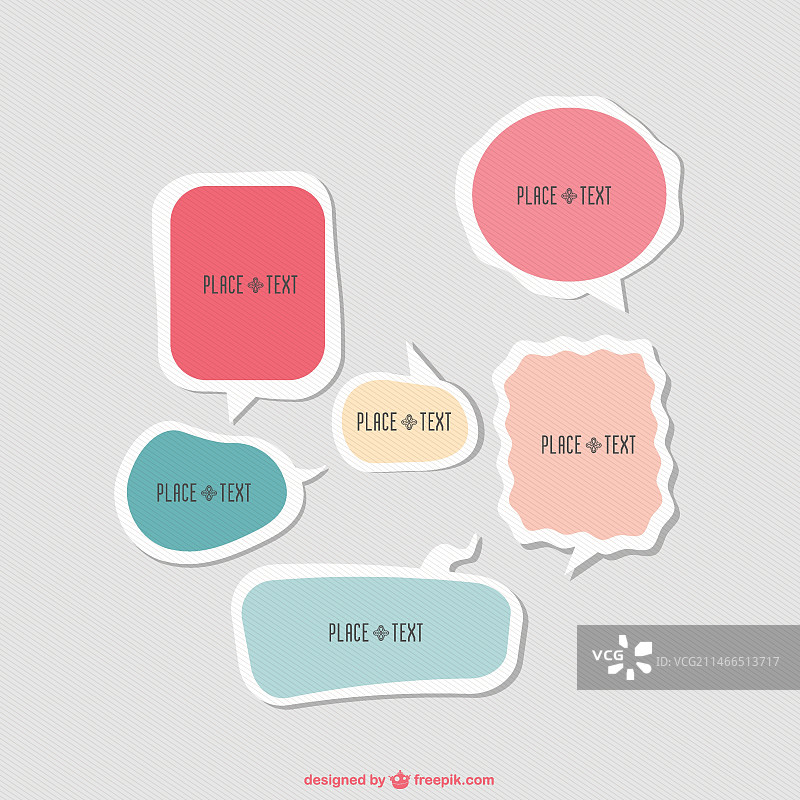 可爱的多边形对话气泡图片素材