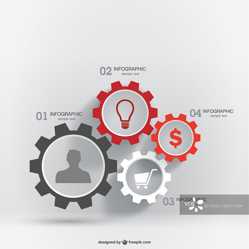 齿轮购物信息图图片素材