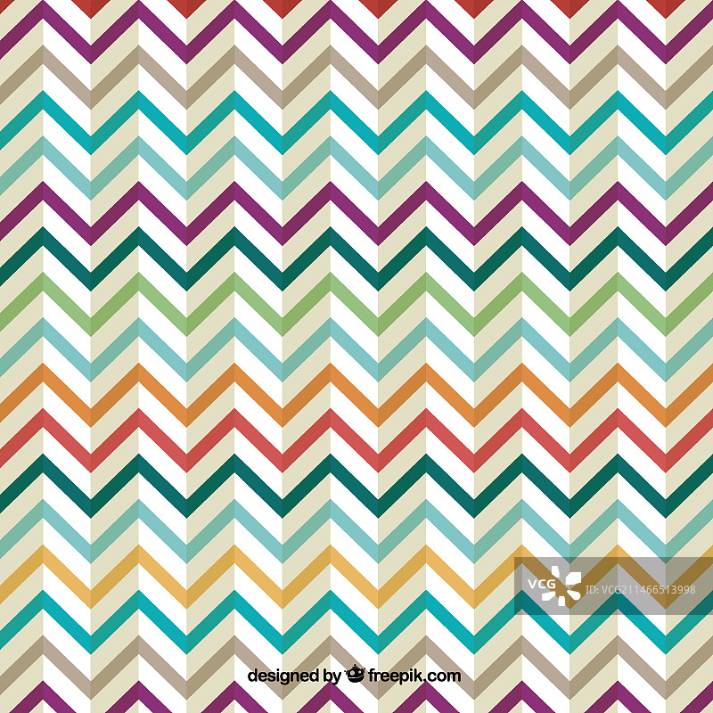 复古锯齿形彩色设计图片素材