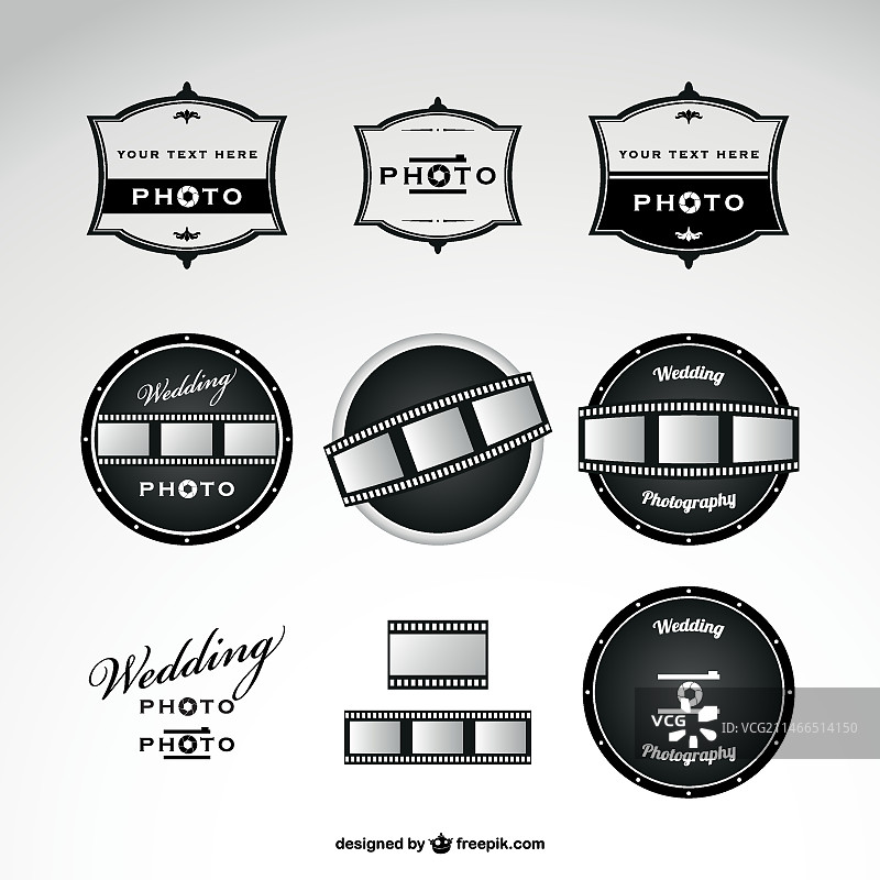 婚礼摄影Logo模板图片素材