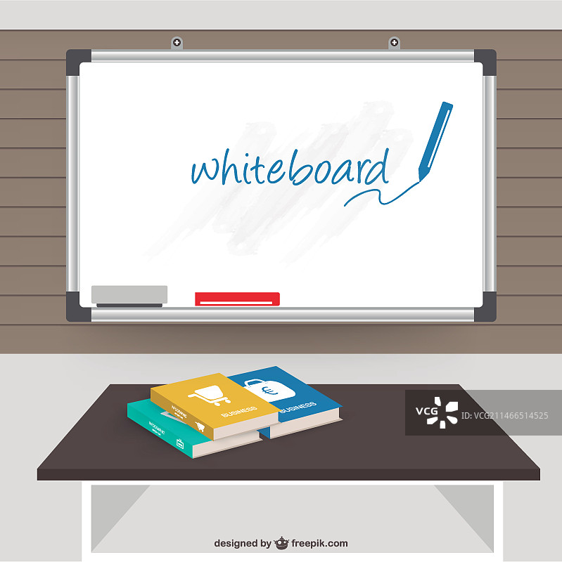 带有书籍和白板的教室图片素材