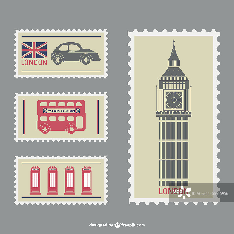 伦敦邮票图片素材