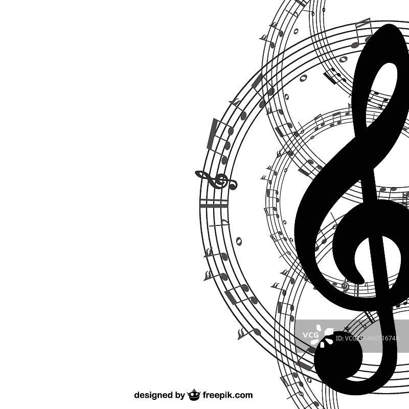 音乐键和音符背景图片素材