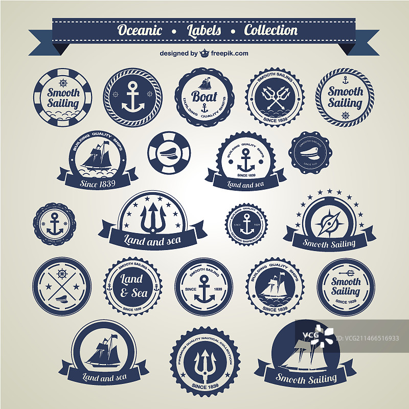 海洋标签合集图片素材