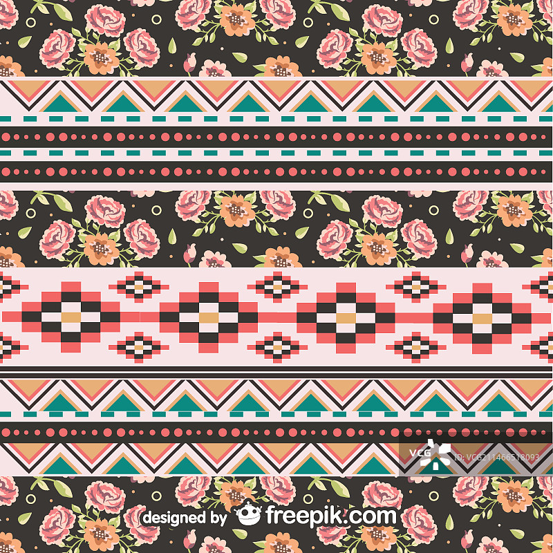 民族风格无缝背景图片素材