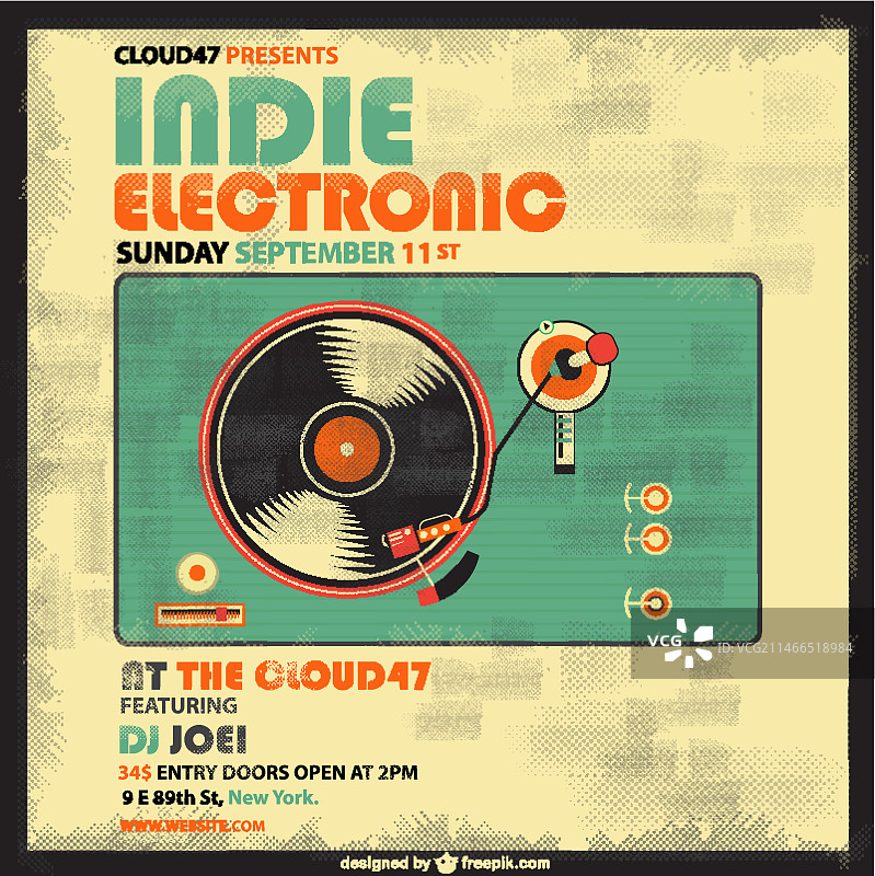 复古独立电子海报图片素材