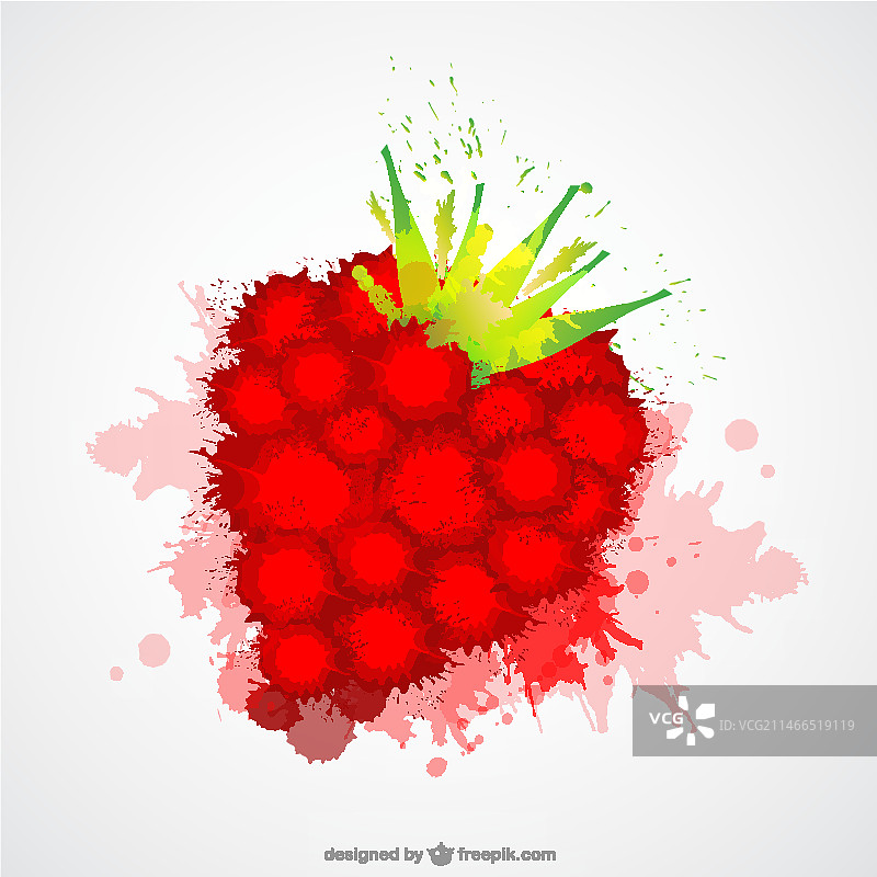 覆盆子色颜料飞溅图片素材