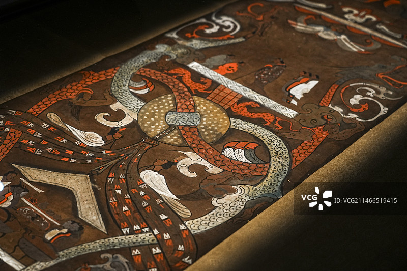 湖南博物院马王堆汉墓出土T型帛画图片素材